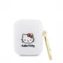 Hello Kitty HKA23DKHSH Funda de silicona 3D Kitty Head para Apple AirPods 1/2 - Blanco