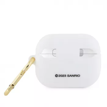 Hello Kitty Apple AirPods Pro Funda de silicona 3D Kitty Head Blanco