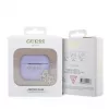 Guess AirPods 3 Funda de silicona Classic Logo Gold con colgante 4G Lila