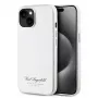 Karl Lagerfeld Funda Grained PU Hotel RSG para iPhone 15 Gris