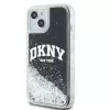 DKNY Funda rígida Liquid Glitter Big Logo para Apple iPhone 15 Negra