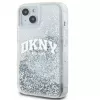 DKNY Funda rígida Liquid Glitter Big Logo para Apple iPhone 15 Negra