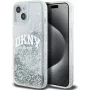 DKNY Funda rígida Liquid Glitter Big Logo para Apple iPhone 15 Negra