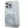 DKNY Funda rígida Liquid Glitter Big Logo para Apple iPhone 15 Pro 6.1 Negra