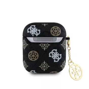 Guess Funda PU 4G Peony Charm para AirPods 1/2 Negra