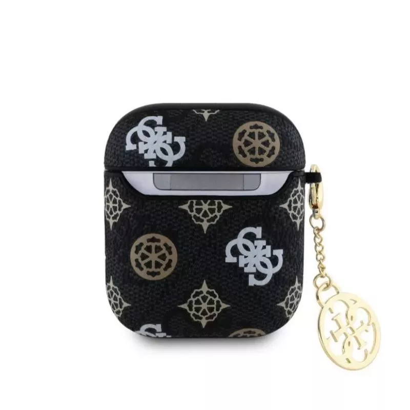 Guess Funda PU 4G Peony Charm para AirPods 1/2 Negra