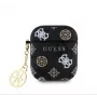 Guess Funda PU 4G Peony Charm para AirPods 1/2 Negra