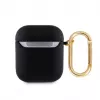 Guess Funda PU Grained Classic Logo para Apple AirPods 1/2 Negra