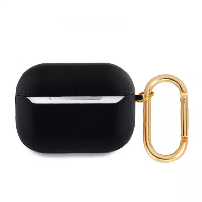 Guess Funda PU Grained Classic Logo para Apple AirPods Pro 2 Negra