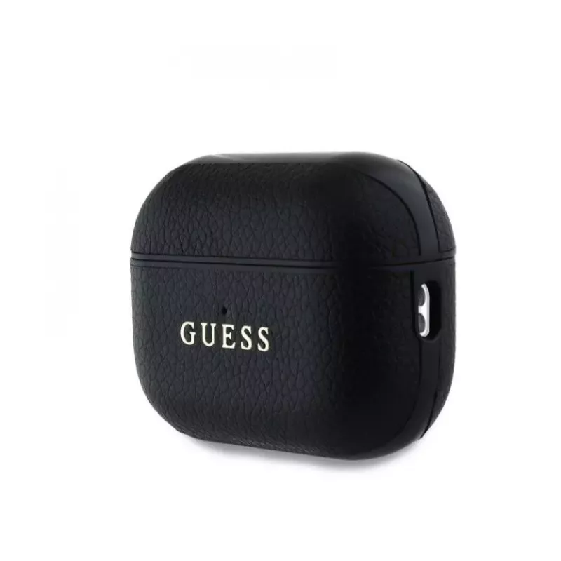 Guess Funda PU Grained Classic Logo para Apple AirPods Pro 2 Negra