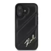 Karl Lagerfeld Funda rígida para iPhone 16, Quilted Signature, negra