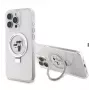 Karl Lagerfeld Apple iPhone 16 Pro Funda Ringstand Karl and Choupette MagSafe Transparente