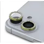 Guess Apple iPhone 16/16 Plus Fixed Glitter lente protectora oro
