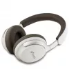 Guess Auriculares inalámbricos ANC/ENC PU Leather Script Logo Beige