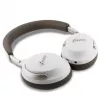 Guess Auriculares inalámbricos ANC/ENC PU Leather Script Logo Beige