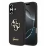 Guess Funda PU Fixed Glitter 4G Metal Logo para Apple iPhone 17 Negra