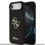Guess Funda PU Fixed Glitter 4G Metal Logo para Apple iPhone Air Negra