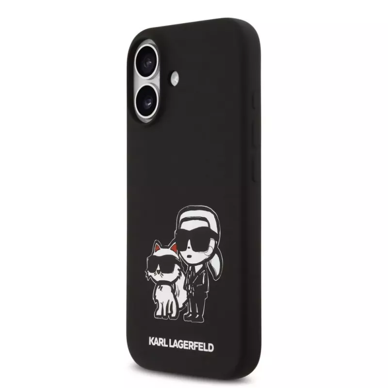 Karl Lagerfeld Funda MagSafe Liquid Silicone K&CH Sketch para Apple iPhone 17 Negra