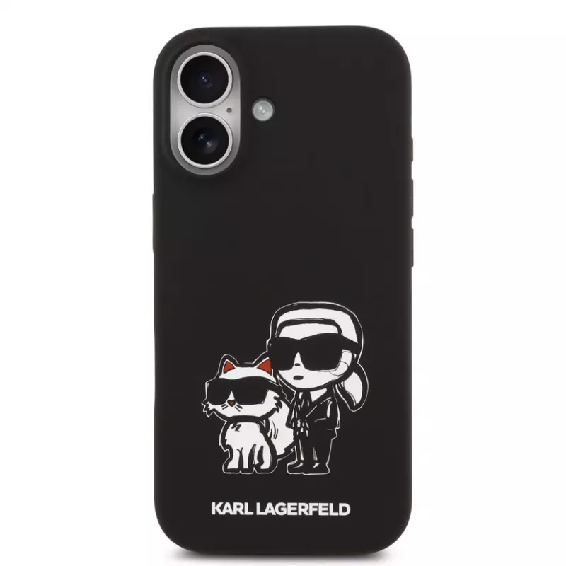Karl Lagerfeld Funda MagSafe Liquid Silicone K&CH Sketch para Apple iPhone 17 Negra