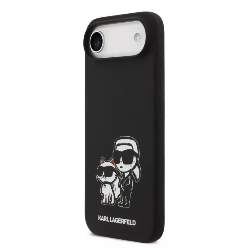 Karl Lagerfeld Funda MagSafe Liquid Silicone K&CH Sketch para Apple iPhone Air Negra