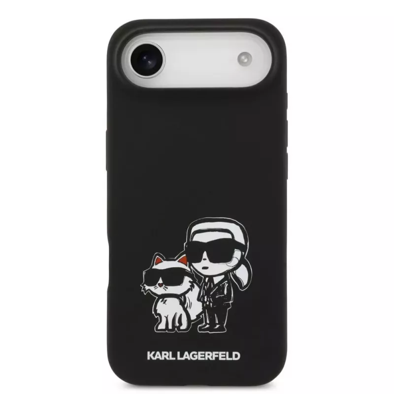 Karl Lagerfeld Funda MagSafe Liquid Silicone K&CH Sketch para Apple iPhone Air Negra