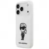 Karl Lagerfeld Funda de silicona KL Sketch & Logo para Apple iPhone 17 Pro con MagSafe - Blanca