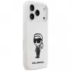 Karl Lagerfeld Funda de silicona KL Sketch & Logo para Apple iPhone 17 Pro con MagSafe - Blanca
