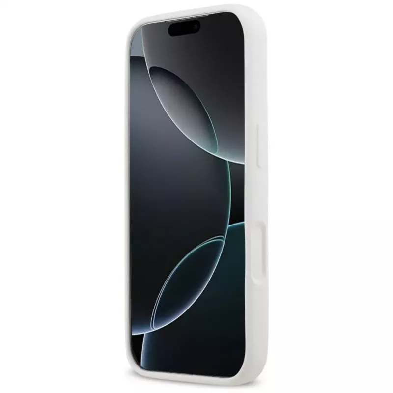 Karl Lagerfeld Funda de silicona KL Sketch & Logo para Apple iPhone 17 Pro con MagSafe - Blanca