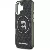 Karl Lagerfeld Funda de silicona con MagSafe KL Head Logo para Apple iPhone 17 Negra