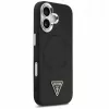 Guess Funda MagSafe PU Leder Triangle Logo para Apple iPhone 17 Negra