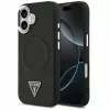 Guess Funda MagSafe PU Leder Triangle Logo para Apple iPhone 17 Negra