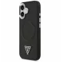 Guess Funda MagSafe PU Leder Triangle Logo para Apple iPhone 17 Negra