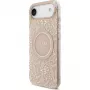 Guess Funda de silicona con MagSafe Flowers Allover con correa de perlas para Apple iPhone 17 Air Rosa