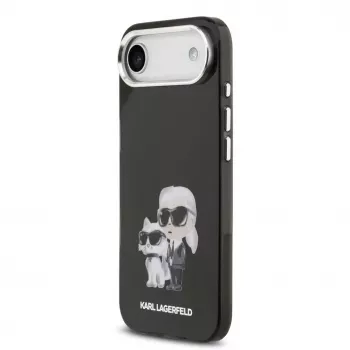 Karl Lagerfeld Funda de silicona IML Aquarelle K&C Logo para Apple iPhone Air Negra