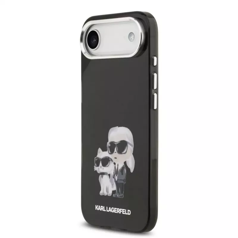 Karl Lagerfeld Funda de silicona IML Aquarelle K&C Logo para Apple iPhone Air Negra