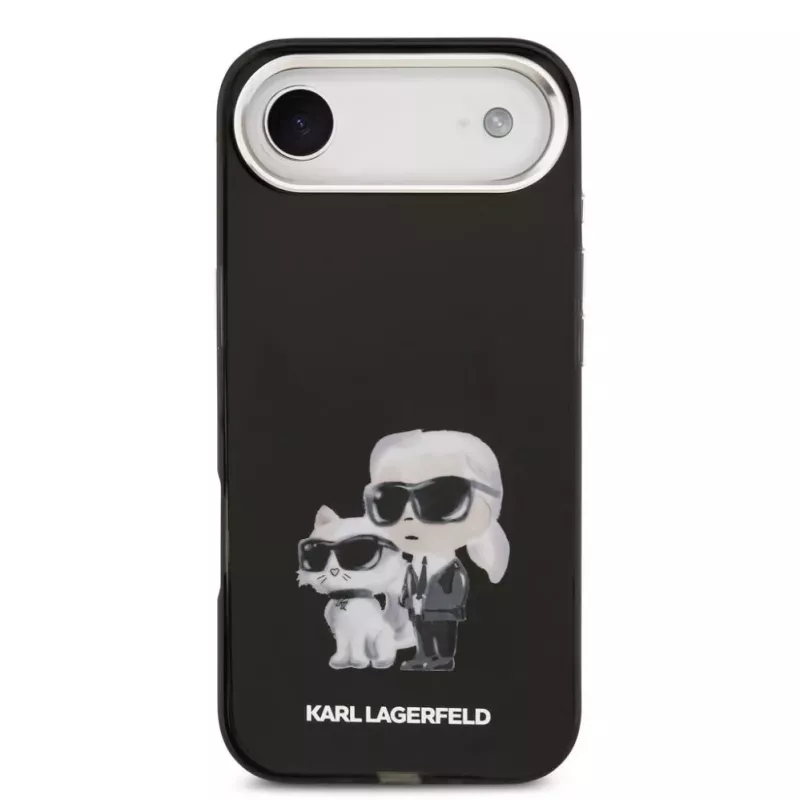 Karl Lagerfeld Funda de silicona IML Aquarelle K&C Logo para Apple iPhone Air Negra