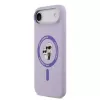 Karl Lagerfeld Apple iPhone Air Funda Liquid Silicone Karl and Choupette MagSafe Purple