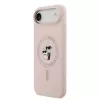 Karl Lagerfeld Liquid Silicone Karl and Choupette Funda MagSafe para iPhone Air, rosa