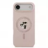 Karl Lagerfeld Liquid Silicone Karl and Choupette Funda MagSafe para iPhone Air, rosa