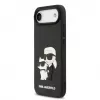 Karl Lagerfeld 3D Rubber Karl and Choupette Funda para iPhone Air, negra