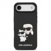 Karl Lagerfeld 3D Rubber Karl and Choupette Funda para iPhone Air, negra