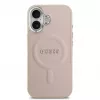 Guess Funda MagSafe de PU Saffiano para Apple iPhone 17, rosa