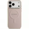 Guess Funda de silicona con MagSafe Classic Logo para Apple iPhone 17 Pro Max, rosa
