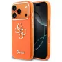 Guess IML 4G Script Metal Funda para iPhone 17 Pro, naranja