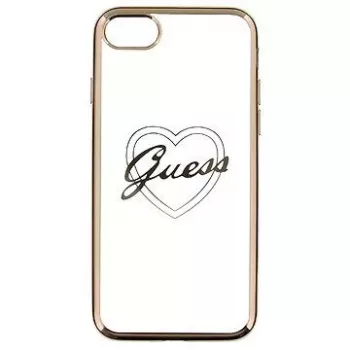 Guess Funda TPU Apple Heart para Apple iPhone 7/8, dorada