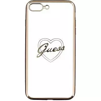 Guess Funda TPU Apple Heart para Apple iPhone 7 Plus / 8 Plus, dorada