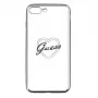 Guess Funda TPU Apple Heart para Apple iPhone 7 Plus / 8 Plus, plateada