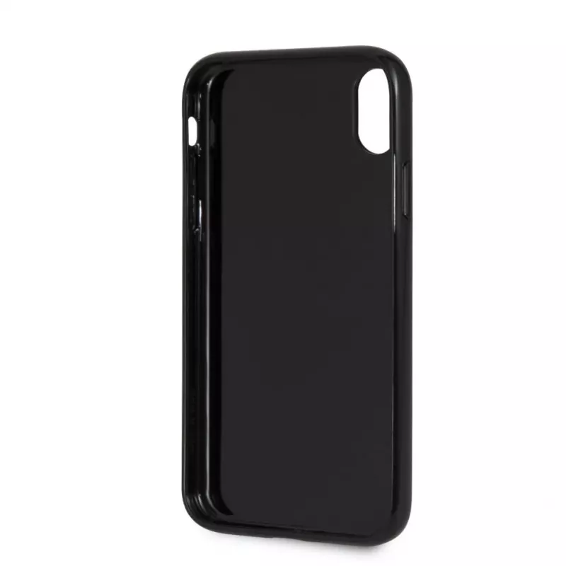 BMW Funda rígida Signature de carbono real para Apple iPhone XR, negra