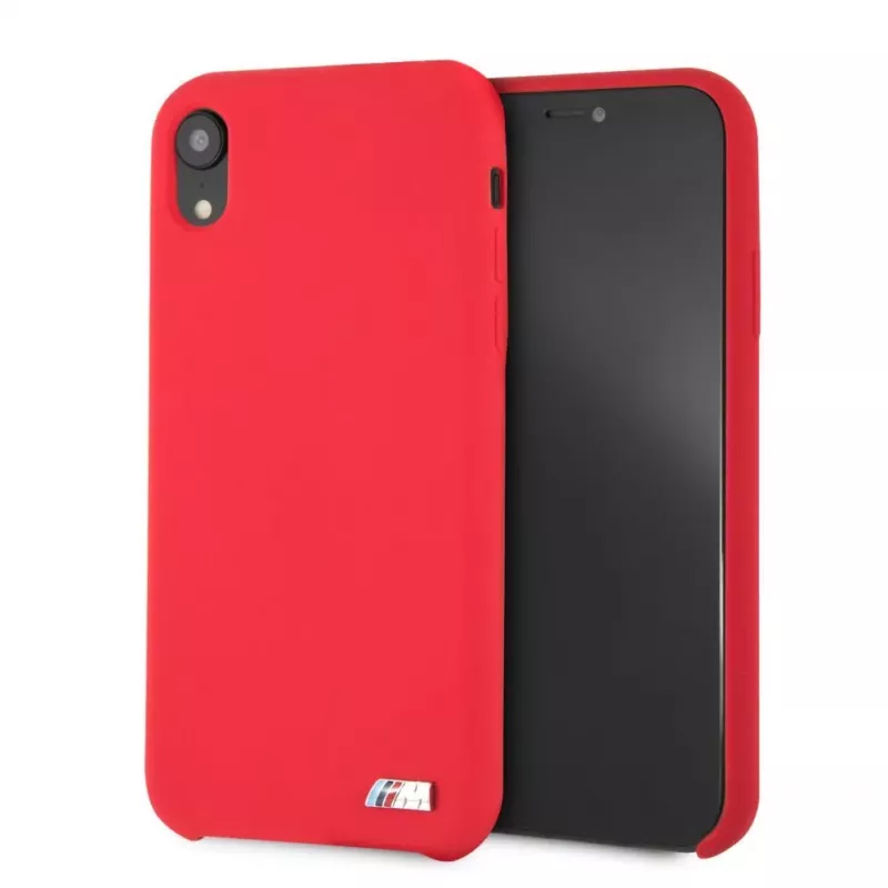 BMW Funda rígida de silicona para Apple iPhone XR, roja