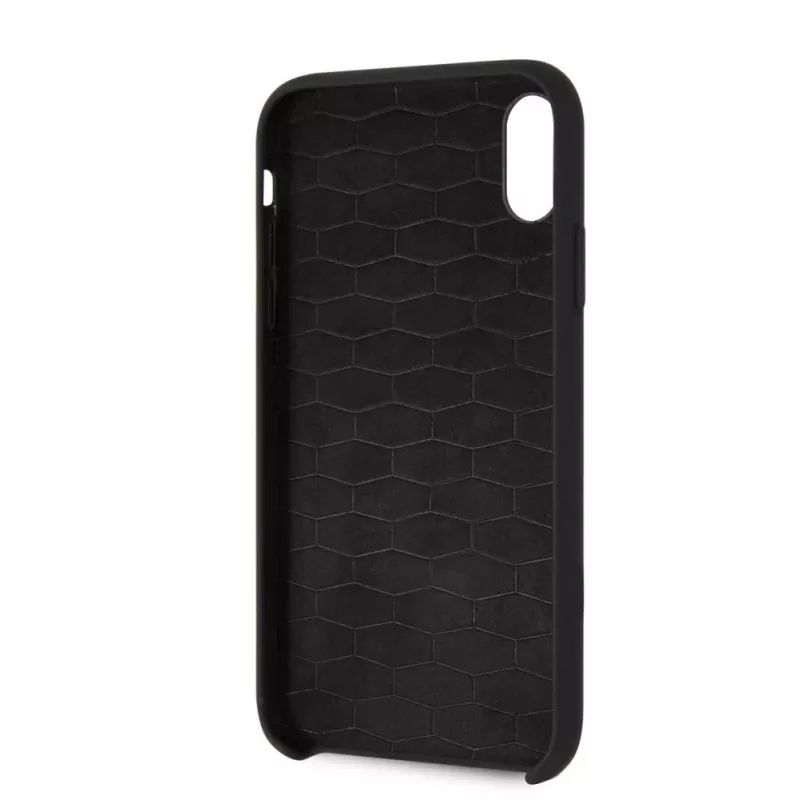 BMW Funda rígida de silicona para Apple iPhone XR, negra M Collection